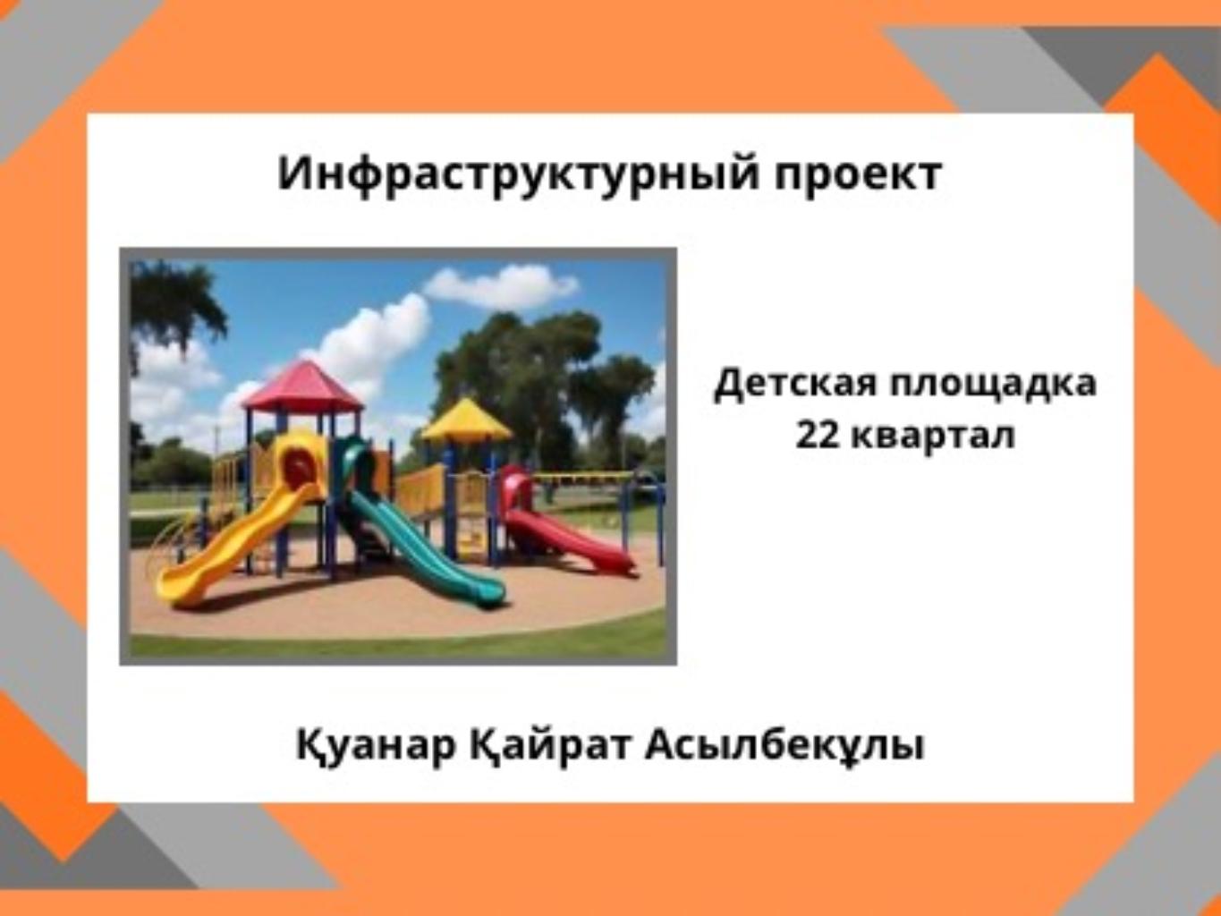 Так как большинство зон для отдыха находятся в центре города, жителям окраины трудно добираться до них или отпускать детей на прогулку без риска. В 22-м квартале нет спортивных и игровых площадок, из-за чего дети играют на дорогах, что приводит к ДТП. Строительство детской площадки здесь станет отличным решением: безопасное и благоустроенное место для игр детей и отдыха жителей района. 