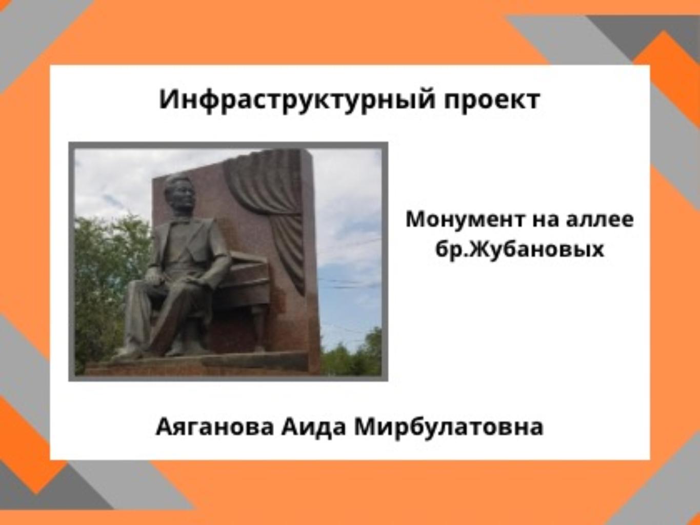 Проект направлен на создание монумента в честь А. Жубанова и К. Жубанова на аллее их имени. Монумент станет культурным и историческим ориентиром для жителей и гостей города, а благоустроенная территория обеспечит комфортное пространство для прогулок, образовательных и культурных мероприятий.

 