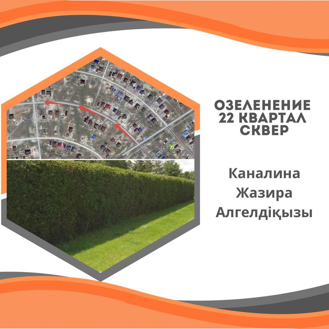 22-ші кварталда сквер салынды. Осы сквердің жанын көгалдандырса дұрыс болар еді.