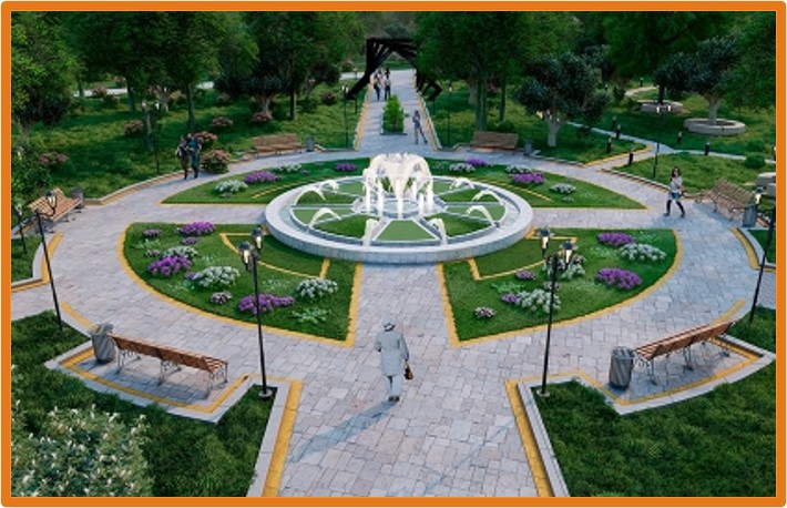 Орталық саябақта орналасқан жер